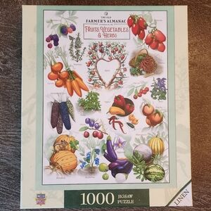3 FOR $20! Master Pieces Fruits, Vegetables & Herbs 1000 Pc Puzzle